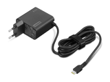 Cargador para portátil - Lenovo 65W USB-C Adaptador de Pared, EU Pin, 100-240V, Negro