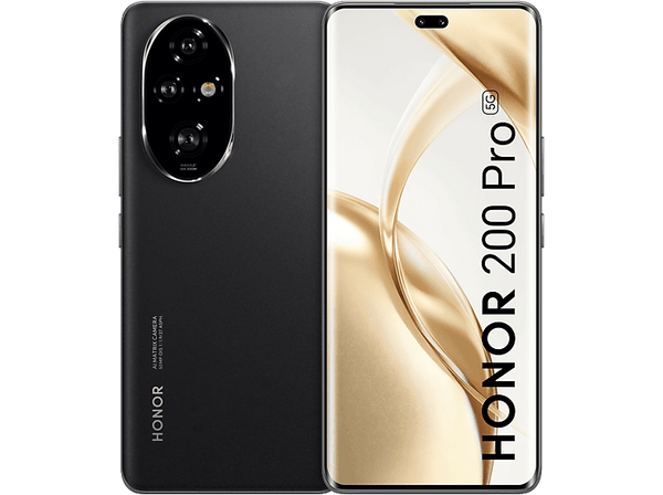 Móvil - Honor 200 Pro, Black, 512 GB, 12 GB RAM, 6.78" AMOLED FHD+ 120Hz, Qualcomm® Snapdragon® 8s Gen 3, 5200 mAh, Android