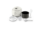 Arrocera - Tefal Multifunción POP, 0.7 L, Hasta 4 raciones,  Tecnología Smart  NFC, Compacta, Bol Antiadherente,  Cesta vaporera, 8 programas, Blanco
