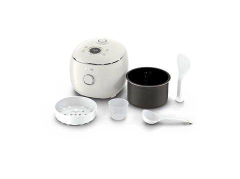 Arrocera - Tefal Multifunción POP, 0.7 L, Hasta 4 raciones,  Tecnología Smart  NFC, Compacta, Bol Antiadherente,  Cesta vaporera, 8 programas, Blanco