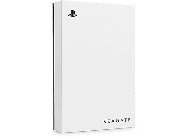 Disco duro externo 2 TB - Seagate STLV2000201, Licencia oficial PlayStation, USB 3.0, HDD, LED azul, Blanco