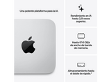 Apple Mac Studio Chip M5 Max, CPU de 18 núcleos,  GPU de 32 núcleos, Neural Engine de 16 núcleos, 36 GB RAM, 512 GB  SSD, Plata