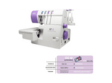 Remalladora - Alfa 8712 2/3/4hilos, Velocidad máxima: 1300 rpm, Motor Servo 100 W, Asa para transporte, Blanco y morado