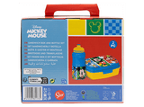Pack Merchandising - Sherwood Set de fiambrera rectangular y botella sport de Mickey, 380 ml, Plástico