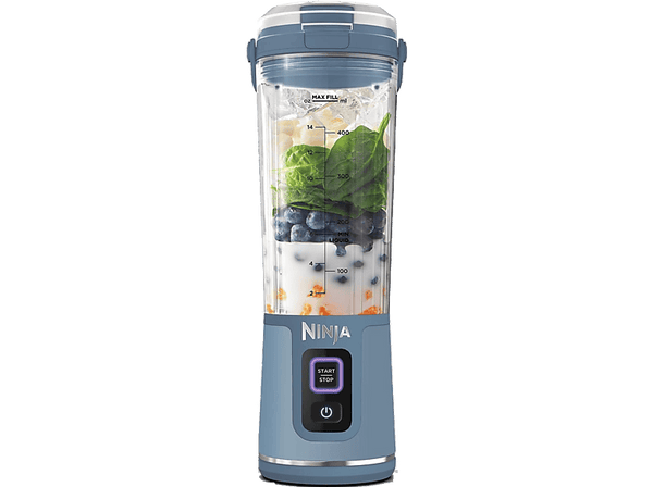 Batidora de vaso - Ninja BC151EUNV, 700 W, 532 ml, Inalámbrico, USB-C, Azul Denim