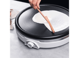 Crepera - Cecotec Crepestone XL Inox, Eléctrica, 1350 W, 38 cm, Extraíble, Antiadherente, Regulable, Inox