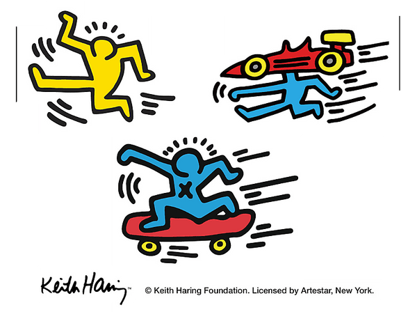 Funda - Samsung Keith Haring Flipsuit Card People, Para Galaxy Z Flip5, Blanco