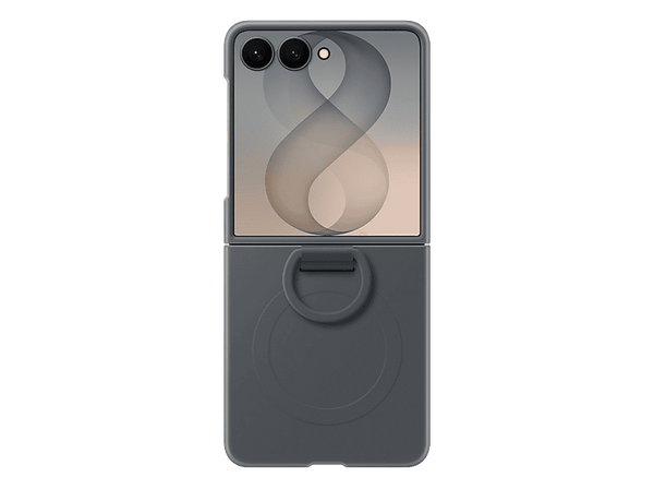 Funda - Samsung, Para Samsung Galaxy Z Flip8, De Silicona con anillo, Magnética, Grafito