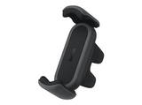 Soporte de móvil para coche - Baseus Steel Cannon 2, Universal, Para rejilla de coche, Clip doble con revestimiento de silicona, Rotación 360º, Negro