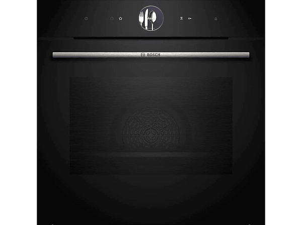Horno a vapor - Bosch HSG7361B1, Multifunción, Hidrolítica, 71 l, Steam Plus, Pantalla táctil TFT Plus, 59.4 cm, Negro