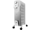 Radiador de aceite - Cecotec ReadyWarm 7000 Space 360º, 7 Elementos, 1500 W, 3 Niveles, Blanco