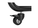 Soporte monitor - Hama Holder, De 13 a 35, Con 1 Brazo, Con ruedas, Inclinación +35°/-35°, Giro 180°, Hasta 15kg, Negro