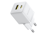 Cargador de pared - Baseus PALM, 30W, USB y Tipo-C, Kit con cable Tipo-C de 100 cm, Universal, Blanco