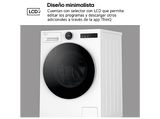 Lavadora carga frontal - LG F4X9009TWCE, 9 kg, 1400 rpm, 23 programas, TurboWash™ 360°, Selector LCD, Clase A-60%, Blanco