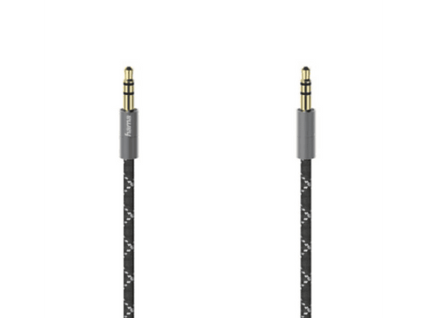 Cable Jack - Hama 00205130, Jack 3.5 mm, Stereo, Metal, 1.5 m, Negro