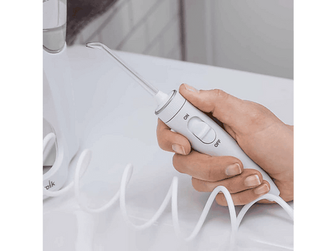 Irrigador - Waterpik WF-150EU Ultra Plus, 10 niveles de intensidad, 1400 ppm, Blanco