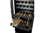 Vinoteca integrable - Haier In-Vista CSW9619ENGBW, Total No Frost, Duo Cooling, Air Flow Natural System, 40 botellas, Negro