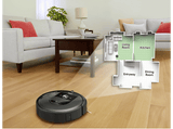 Robot aspirador - iRobot Roomba i7158, 33 W, 0.4 l, AeroForce™, Smart Mapping Imprint™, Negro