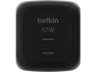 Cargador de pared - Belkin WCH020KQBK, Universal, 2x USB-C, 67W, Carga Rápida, Negro