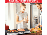 Plancha de asar - Tefal Giant Plancha XL CB631D10, 2300 W, Revestimiento antiadherente resistente, 5 Ajustes, Calentamiento uniforme, Gris