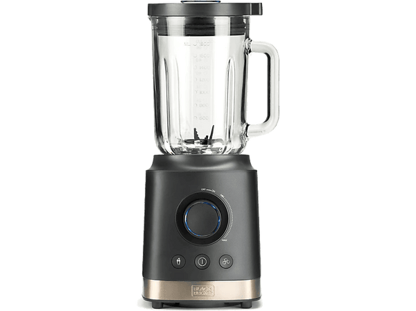 Batidora de vaso - Black & Decker ES9120080B, ‎1800 W, ‎Control velocidad regulable, 1.8 l, 3 funciones, Gris