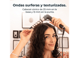 Rizador - Cecotec SurfCare MultiWaves, 5 cabezales, 140 a 200 ºC, Estuche, Guante térmico, Pinzas, Negro