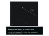 Placa inducción - AEG TN63IV0BCT, 3 zonas, Zona grande 32 cm, Mandos independientes, 58 cm, Negro mate