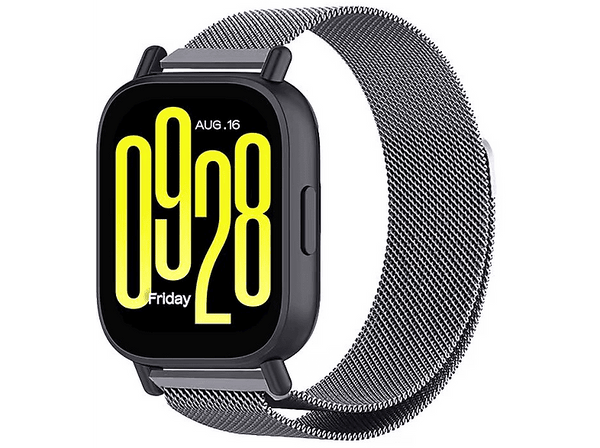 Pack Correas - Friendly License FRSWB108, Acero inoxidable, Compatible con Redmi Watch 5  active y 5 lite, Milanesa Ceniza y Negra