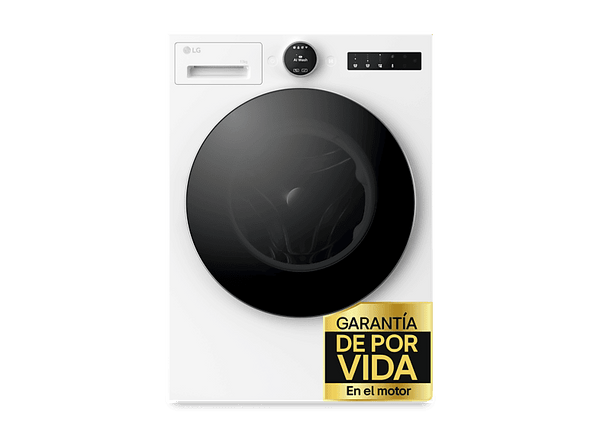 Lavadora carga frontal - LG F4X7013TWS, 13 kg, 1400 rpm, 23 programas, TurboWash 360º, ThinQ™, Blanco