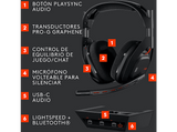 Auriculares gaming - Logitech G ASTRO A50 Gen 5 + Estación base PlaySync Audio, Inalámbrico, Micrófono 48kHz, PC-PS-Nintendo-Xbox, Lightspeed, Negro
