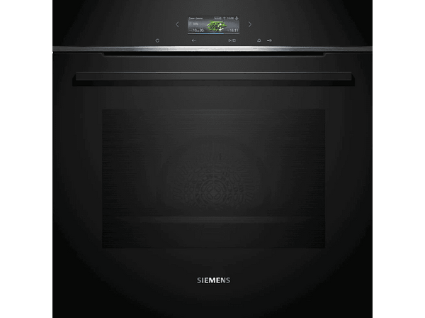 Horno - Siemens HB734G1B1, Convencional, Liempieza hidrolítica, 71 l, Perfect Cooking 3D, ome Connect , 59.4 cm, Negro