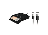 Lector DNI electrónico - Woxter PE26-200, LED, compatible con las tarjetas Smart Cards, Negro
