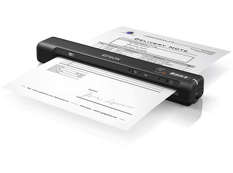 Escáner portátil - Epson Workforce ES-60W, 600 x 600 DPI, 4 s/pag., WiFi, ScanSmart, Negro