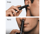 Accesorio afeitadora - Braun Recortadora mini para nariz y orejas  EN20, Láminas de corte dobles, Tecnología SkinGentle, Gris