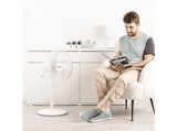 Ventilador de pie - Taurus Boreal 16CR GO, 35W, 4 en 1 - Ventilador de pie, Escritorio, Suelo y pared, Batería, Autonomía 8 hrs, 5 velocidades, Blanco