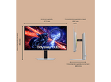 Monitor gaming - Samsung Odyssey G6 G60SF LS27FG602SUXEN, 27 QHD, 500 Hz, 0.03 ms, OLED, Altura ajustable, Plata