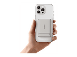 Powerbank - Baseus PicoGo Ultra-Mini Magnetic, 5000mAh, 20W, Carga ultrarrápida inalámbrica Qi2, USB-C, Con cable, Universal, Blanco Titanium