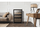 Vinoteca - Climadiff CLS52B1, 52 Botellas, Puerta de Vidrio templado con doble Acristalamiento, De 5-20°C, Negro