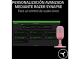 Micrófono - Razer Seiren V3 Mini, Cable USB tipo A a tipo C, Condensador supercardioide, Rosa cuarzo
