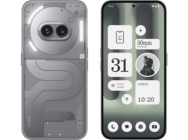 Móvil - Nothing Phone (2a) Plus, Gris, 256 GB, 12 GB RAM, 6.7" AMOLED FHD+ 120 Hz, MediaTek Dimensity 7350 Pro 5G, 5000 mAh, Android
