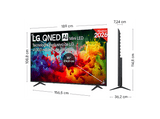TV QNED Mini LED 85 - LG 85QNED72B6A, UHD 4K, Procesador Inteligente α7 AI Processor 4K Gen9, Smart TV, DVB-T2 (H.265), Negro