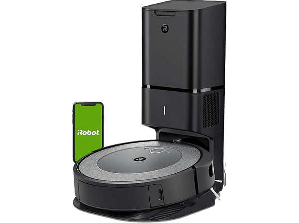 Robot aspirador - I Robot Roomba Roomba I5+, Wi-Fi, Vaciado automático, Negro