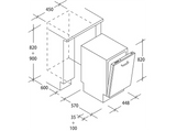 Lavavajillas integrable- Candy Brava CDIH 1L949, 9 servicios, 5 programas, 45 cm, Inicio Diferido, Seguridad Aquastop, Sin panelar