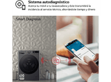 Lavadora secadora - LG F4DR6009AGM, 9 kg/6 kg, 1400 rpm, 12 programas, AI Direct Drive™, TurboWash™360˚, Inox grafito