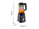 Batidora de vaso - Moulinex Blendforce Cook LM5758, Batidora que cocina, 1,5 L, 5 Programas automáticos, 6 velocidades, 1000W, Autolimpieza, Negro