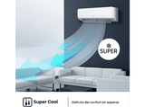 Aire acondicionado Split 1 x 1 - Hisense KC50 Smart Clima, 5000 fg/h, Wi Fi, Autolimpieza, Blanco