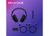 Auriculares gaming - Logitech G A20 X Lightspeed, Bluetooth, PS5-XBOX-Switch-PC, Playsync, Micrófono extraíble, Personalizable, Lightsync, Negro
