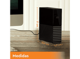 Disco duro externo 12 TB - Western Digital WD My Book, Sobremesa, Compatible Mac, Protección con Contraseña, Copias de seguridad, Negro