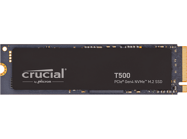 Disco duro SSD interno 4TB - Crucial T500 PCIe Gen4 NVMe, Interno, M.2, 	Vel. Escritura 5700 MB/s, Vel. Lectura 7200 MB/s, Negro