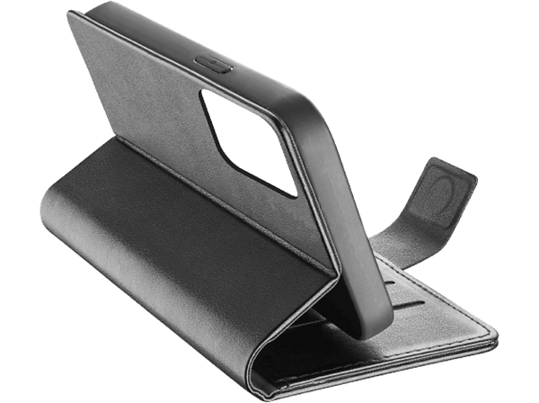 Funda - CellularLine BOOKAG2IPH15K, Para Apple iPhone 15, Tapa de libro, Efecto piel, Negro